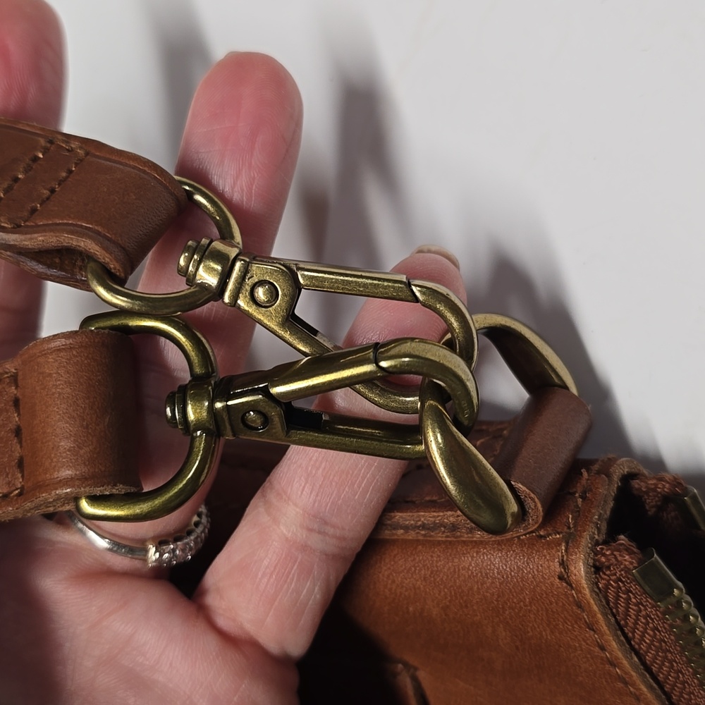 {Madewell} The Transport Leather Crossbody - Cognac Brown - Picture 12 of 15